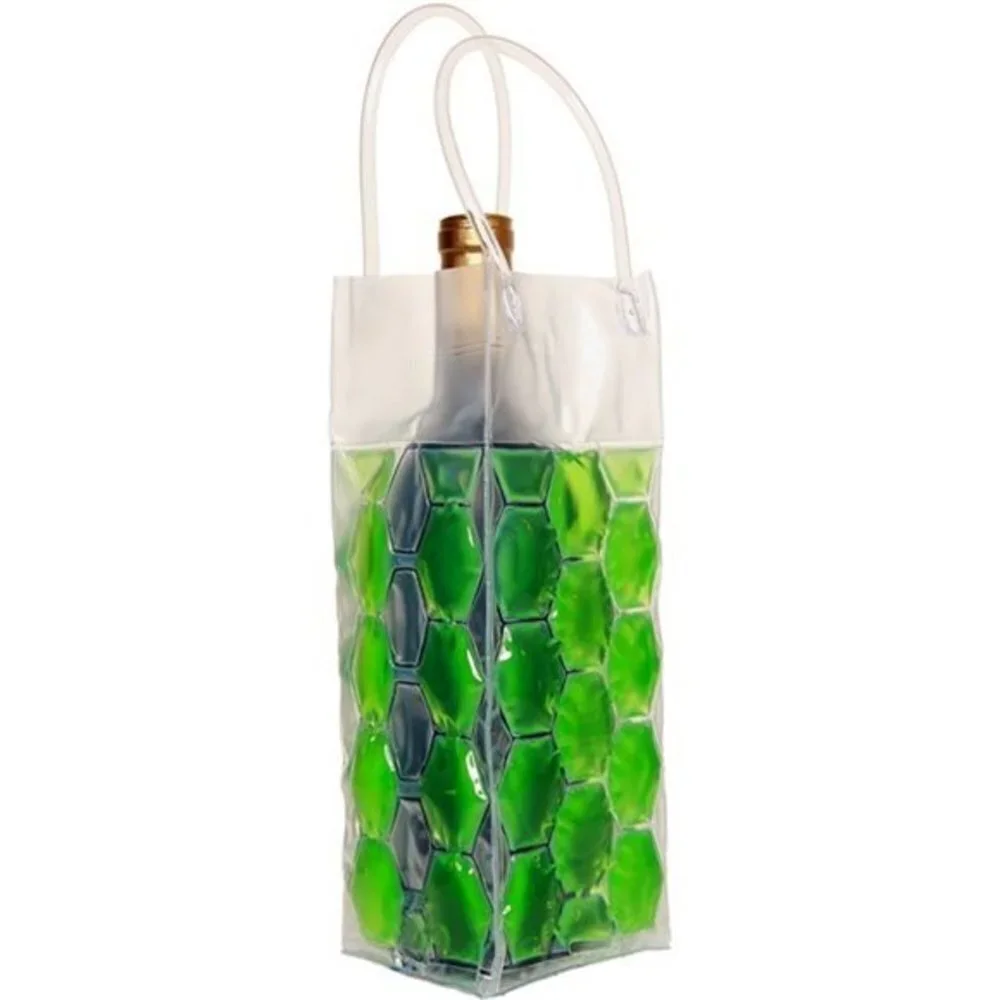Brand new insulated purple wine bottle bag with handles